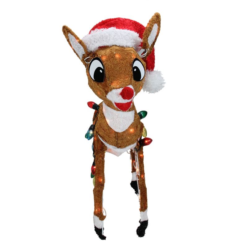 Rudolph the Red Nosed Reindeer Christmas 24" Prelit Standing Outdoor Decoration - Clear Lights, 3 of 4