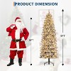 6/7.5/9/12FT Pencil Christmas Tree,Pre-Lit Frosted Artificial Tree,Skinny Xmas Trees Holiday Decoration,with LED Light&Metal Base for Home Party - 2 of 4