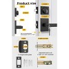 Itopfox Black Exterior Door Lock Set with Deadbolt, Square Contemporary Matte Black Front Door Handle, Heavy Duty Zinc-alloyed Door Locks (3 Pack) - 4 of 4
