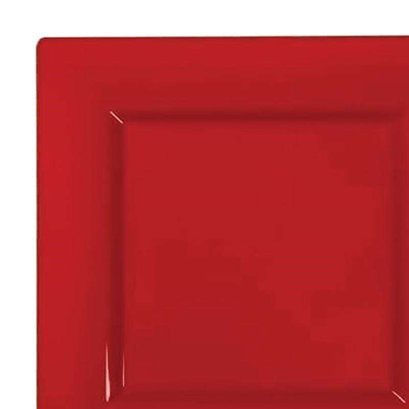 Smarty Had A Party 6.5" Red Square Plastic Salad Plates (120 Plates), 2 of 5