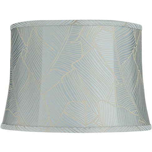 Springcrest 14" Top x 16" Bottom x 11" High x 11" Slant Print Lamp Shade Replacement Medium Espada Blue Drum Tropical Softback Washer Harp Finial - image 1 of 4