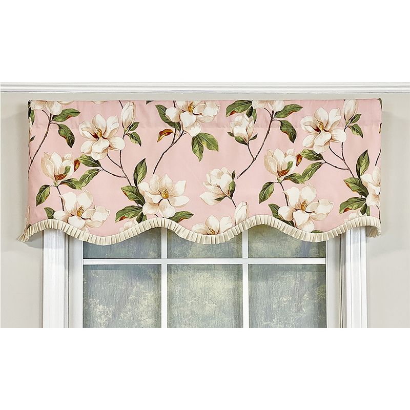 Magnolia Ruffled Provance Valance 3in Rod Pocket 50in x 17in by RLF Home, 2 of 5