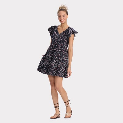 Women's Tiered Ruffle Short Sleeve Mini A-Line Dress - Universal Thread™