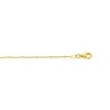 Classic Gold 14K Yellow Gold Curb Chain w/Station Beads - Available Sizes: 16 , 18 , 20 Inches - 2 of 3