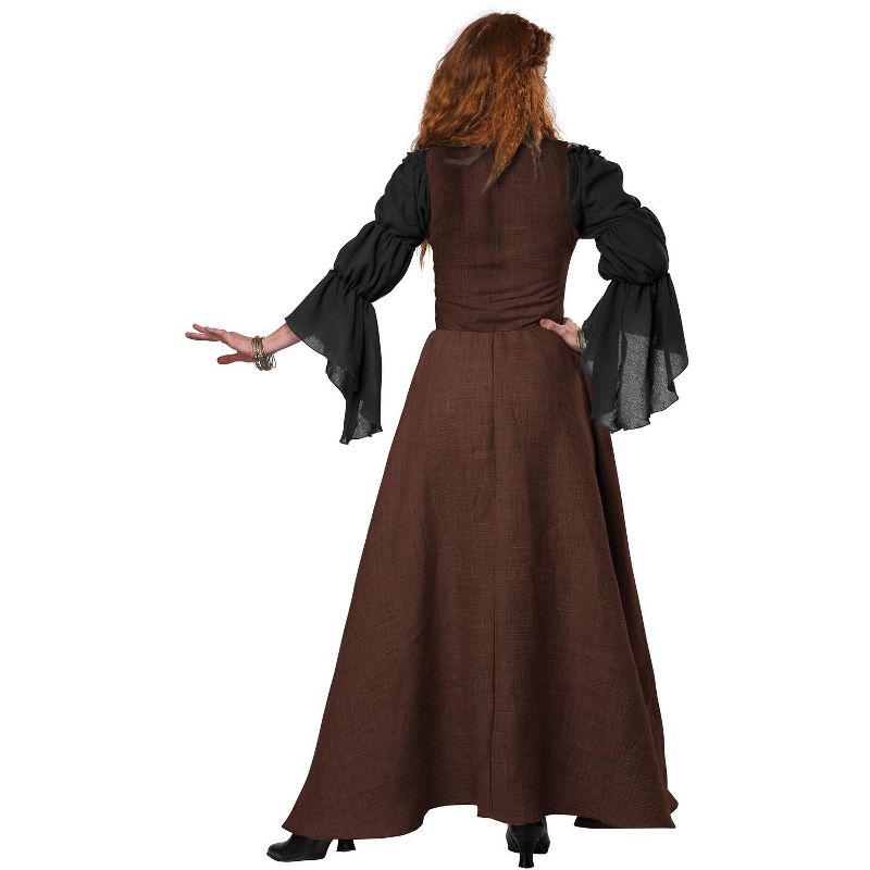 California Costumes Medieval Overdress Women's Costume (Brown), Large/X-Large, 3 of 4