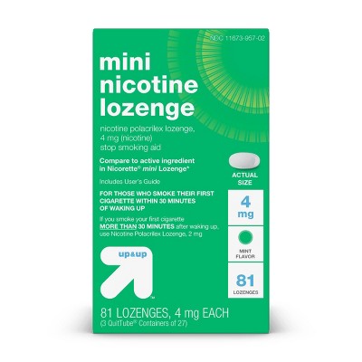 Nicotine 4mg Mini Lozenge Stop Smoking Aid - Mint - 81ct - up & up&trade;