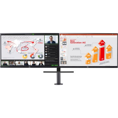 LG 27BP88QD-B Ergo Dual 27" QHD (2560x1440) 75Hz 5ms IPS FreeSync Monitor, Black