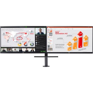 LG 27BP88QD-B Ergo Dual 27" QHD (2560x1440) 75Hz 5ms IPS FreeSync Monitor, Black - 1 of 1