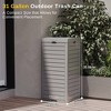 East Oak 31 Gal Resin Outdoor Trash Can Gray - 3 of 4