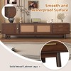 CAVINAS Modern TV Stand for 70-79-Inch TV,Entertainment Center with Sliding Doors & 2 Drawers,TV Console for Living Room,Bedroom,Dark Brown - 4 of 4