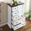 Farmhouse 47.2 '' H 5 Drawer Bedroom Dresser with Door, Wood Rustic Tall Chest of Drawers for Bedroom, Closet Storage for Bedroom - 3 of 4