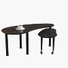 GDFStudio Halcyon Modern 360 Degree Rotatable Cocktail Table with Rubberwood Legs - 4 of 4