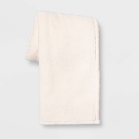 Cream best sale blanket throw