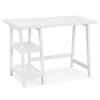 Anybear Contemporary Wood Writing Desk with Storage - 2 of 4