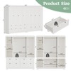 Buenhomino 118" White Freestanding Modular Wardrobe Combo Armoires Closet,DIY Closet System with Wood Storage Drawers and Hanging Rods - 3 of 4