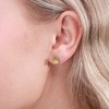 Birthstone Earrings for Women Solitaire Round Cubic Zirconia Sterling Silver Ginger Lyne Collection - 3 of 4