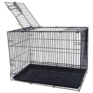 YML 20-Inch Small Animal Crate with Wire Bottom Grate and Black Plastic Tray Black - 1 of 1