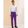 Lars Amadeus Men's Regular Fit Flat Front Chino Business Wedding Suit Pants - 4 of 4