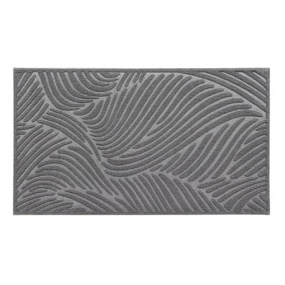 Evideco French Home Goods Heavy-Duty Dirt-Trapping Rubber Doormat with Raised Pattern