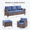 Belord Outdoor Patio Furniture Set - 7 Pieces All-Weather Wicker Outdoor Furniture with Swivel Patio Chairs Outdoor Patio Conversation Sets - 3 of 4