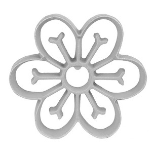 O'Creme Rosette-Iron Mold, Cast Aluminum Flower with Veining - 1 of 3