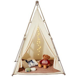 VEVOR Kids Play Tent,  Tent for Kids 1-5 Years Old, Tent for Kids with Windows, Foldable Toddler Tent with Mat and Carrying Bag, Beige - 1 of 4