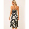 Allegra K Women's Boho Floral Sleeveless Split Halter Neck Sundresses - 3 of 4