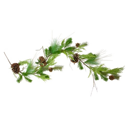 Northlight 5' X 8 Frosted Pine And Red Berry Christmas Garland - Unlit :  Target