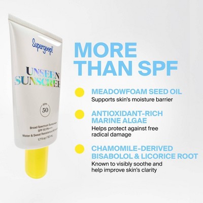 Supergoop! Unseen Clear & Invisible Face Sunscreen - SPF 50 - 1.7 fl oz