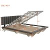 Queen Size Upholstered Floating Bed With Led Light And Usb Port, Hydrualic Platform Bed, Queen Bed Frame With 4 Storage Compartments-Cuddlewood - 4 of 4