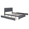 Queen Size Upholstered Platform Bed with 2 Drawers and 1 Twin XL Trundle - 4 of 4