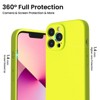 BONGEEK Compatible with iPhone 13 Pro Max Case 6.7 inch, with 2 x Screen Protector Liquid Silicone Gel Rubber Shockproof Protective -Yellow - 4 of 4