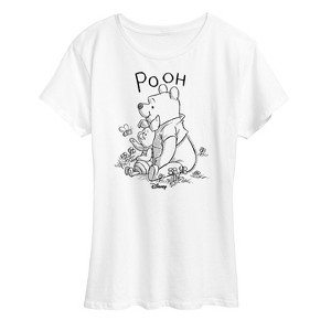 Women's - Winnie the Pooh - Pooh and Piglet with Honey Bee Short Sleeve Graphic T-Shirt - 1 of 4