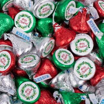 Christmas Candy Party Favors Chocolate Hershey's Kisses Bulk - Merry Christmas