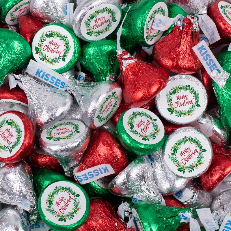 Christmas Candy Party Favors Chocolate Hershey's Kisses Bulk - Merry Christmas, 1 of 2