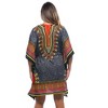 Riviera Sun Womens Short Caftan Dress with African Dashiki Print - 3 of 3