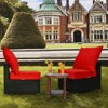 Tangkula 2PCS Deep Seat Chair Cushion Pads Set Indoor/Outdoor w/ Rope Belts - 2 of 4