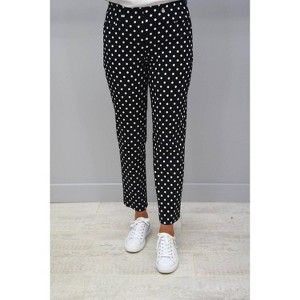 Women's Polka Dot Pull On Capri Pants - ROBELL - 1 of 4
