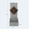 LuxenHome Gray and Brown Resin Column Outdoor Fountain with Lights - 3 of 4