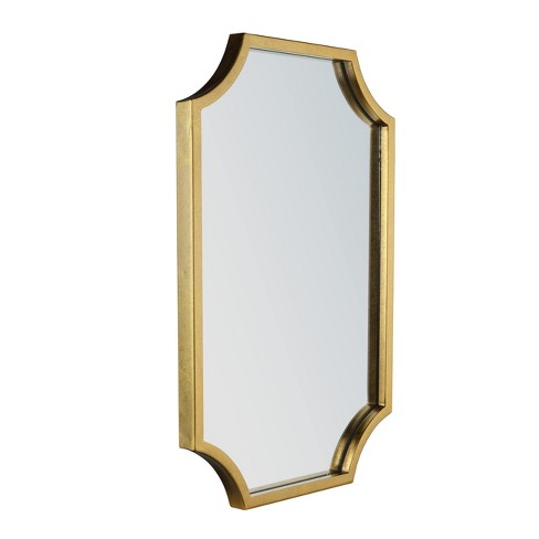 Hamilton Hills 24 x 16 Gold Scalloped And Small Rectangle Decorative  Mirrors
