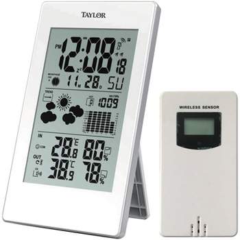 Taylor® Precision Products Digital Weather Forecaster with Barometer & Alarm Clock