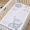 NoJo Disney Dumbo Sweet Little Baby Light Blue and White Storks "Bundle of Joy" 100% Cotton Photo Op Nursery Fitted Crib Sheet - 3 of 4