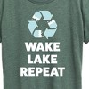 Women's - Instant Message - Wake Lake Repeat Short Sleeve Graphic T-Shirt - 2 of 4