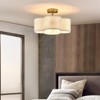 YIYIBYUS 4-Light White Semi-Flush Mount Ceiling Light for Bedroom Kitchen - 2 of 4