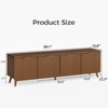 ChicFurnit Decorative Storage Cabinet Wavy Stripe Design with Golden Handles for Modern Living Room, Wood, 59.1"*13.8"*17.7" - 3 of 4