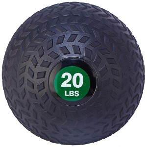 Fitvids 20 Pound Weighted Medicine Ball for Home Gym Training and Fitness, Green - 1 of 4