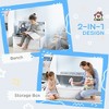 PAGED Storage Bench Modern Wooden Shoe Rack with Adjustable Shelves, Shutter Doors and Linen Cushion for Mudroom, Bedroom, Entryway - 2 of 4