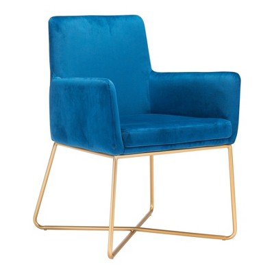 Luxe Velvet Armchair Dark Blue - ZM Home