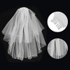 Unique Bargains Comb Wedding Veil White 1 Pc - 3 of 4