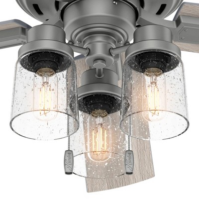 Matte Silver 52" Hartland Low Profile Ceiling Fan with LED Light